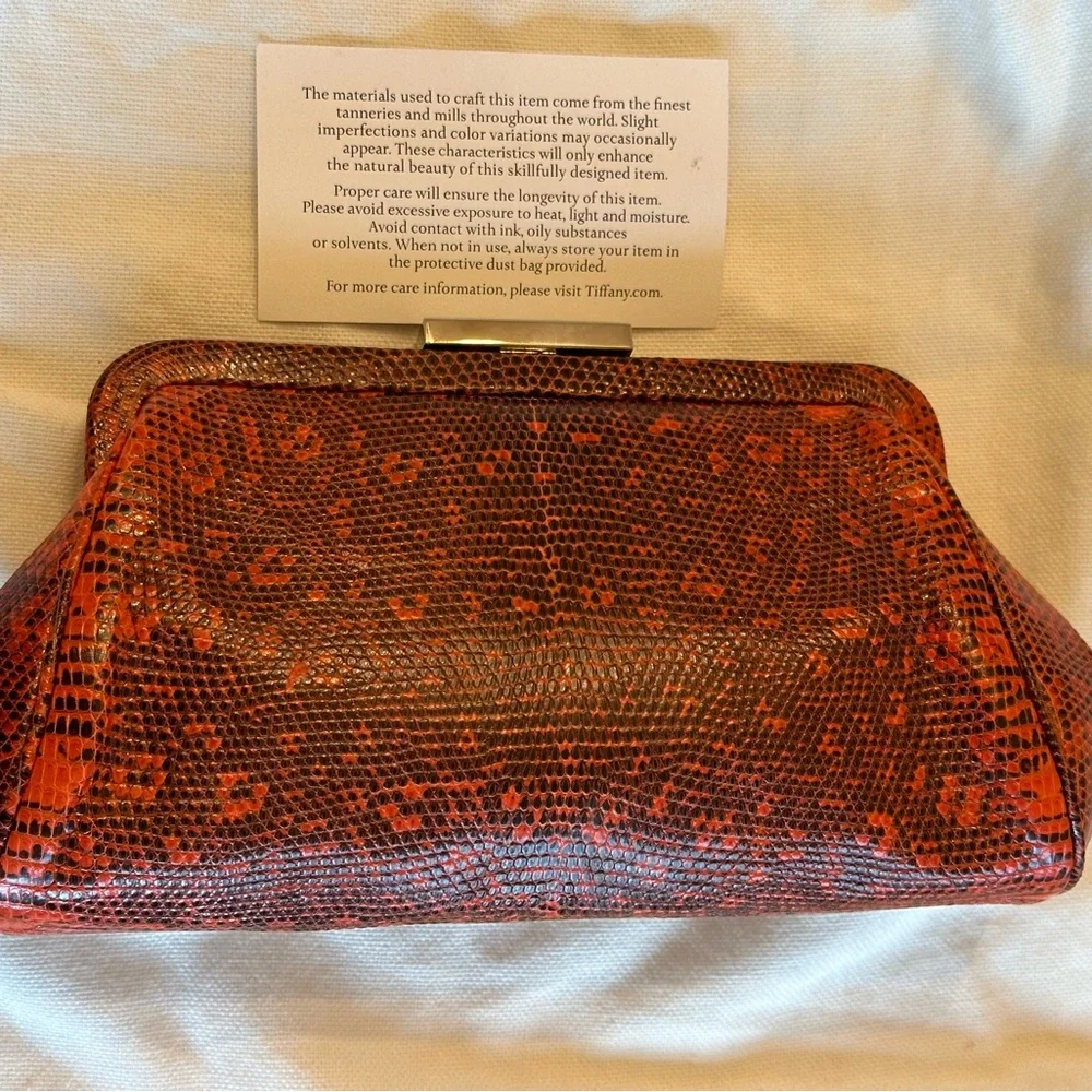 Tiffany & Co clutch genuine lizard